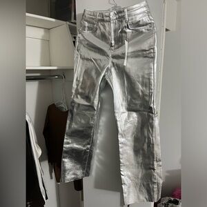 ZARA Metallic ankle pants